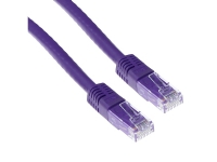 ACT Purple 15 meter U/UTP CAT6A patch cable with RJ45 connectors