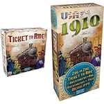 Days of Wonder | Ticket to Ride Board Game Ages 8+ | For 2 to 5 Players | Average Playtime 30-60 Minutes + Days of Wonder | Ticket to Ride USA 1910 Board Game EXPANSION | Ages 8+ | For 2 to 5 Players