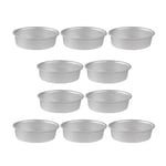 10 st Mini Oval Äggform Aluminiumlegering Metall Osttallrik Kakform Form Form Pudding Geléburk