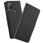 NOKOER Case for Alcatel 1S 2021, Flip Leather Wallet Cover, 360 Degree Leather Protective Ultra Thin Phone Case, Case With Card Holder for Alcatel 1S 2021 - Black