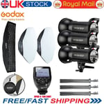 Godox 3*SK300II Studio Strobe Flash Light Kit Xpro-S Trigger For Sony Camera UK