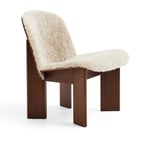 HAY - Chisel Lounge Chair - Water-based lacquered walnut Front upholstery, Sheepskin MOHAWI 21