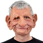 Halloween Realistisk Gammal Man Mask, Läskig Farfar/Mormor Huvudbonad För Karneval Cosplay Fest, Latex Fullt Huvud Mask