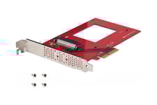 StarTech.com U.3 to PCIe Adapter Card, PCIe 4.0 x4 Adapter For 2.5" U.3 NVMe SSDs, SFF-TA-1001 PCI Express Add-in Card for Desktops/Servers, TAA Compliant - OS Independent (PEX4SFF8639U3) - gränssnittsadapter - U.3 NVMe - PCIe 4.0 x4 - TAA-kompatibel