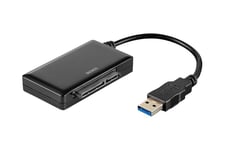 DELTACO lagringskontrol USB type A til SATA 6Gb/s - Sort