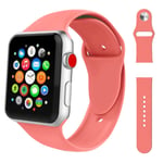 Apple Watch Iwatch Series 38/40/42/44mm Soft Sport Strap Band Coral Red 42mm/44mm