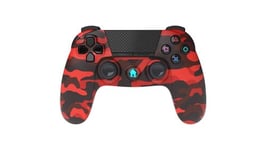 Manette Gaming sans fil Bluetooth pour PS4 Under Control Rouge camo