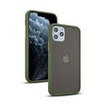 Phone Case for iPhone 12/Mini/Pro Clear Opaque Back with Bumper (iPhone 12 Mini, Green)