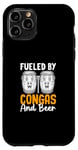Coque pour iPhone 11 Pro Alimenté par congas et bière - Lecteur de batterie Conga