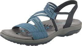 Skechers Girl's Reggae Slim - Skech Appeal Open Toe Sandals, Blue Navy Gore Nvy, 3 UK