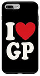 Coque pour iPhone 7 Plus/8 Plus J'aime GP I Heart GP Initiales Hearts Art G.P