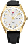 Swiss Military by Chrono SM34027.08 Chrono Hvid/Læder Ø44 mm