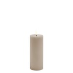 Uyuni Lighting LED Blockljus Räfflat 5,8x15 cm Sandstone