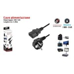 Trade Shop - Câble D'alimentation A Trois Conducteurs Pour Pc Ordinateur Portable Moniteur Prise Schuko F-al01 1.2mt