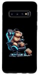 Coque pour Galaxy S10 Capybara Popcorn Animal Manette de jeu Casque Gamer