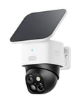 eufy Security SoloCamS340, caméra de sécurité Solaire, Camera Surveillance WiFi exterieure sans Fil, Surveillance 360° 3K, sans Angle Mort, Wi-FI 2, 4 GHz, sans Frais mensuels, Compatible HomeBase 3