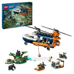 LEGO® City 60437 L’hélicoptère de l’explorateur de la jungle au camp de base, dès 8 ans