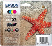 Epson 603XL Starfish High Yield Genuine Multipack, 4-Colours Ink Cartridges, Ama