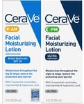 Cerave Day & Night Face Lotion Skin Care Set | Contains AM with SPF 30 and PM Fa