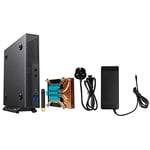 CiT LT100 1 Litre USB3.0 Ultra-Thin Mini-ITX Computer Case With 120W Laptop Adpater, CPU Cooler & Wi-FI Antenna 5cm Included