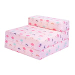 Ready Steady Bed Rainbow Kids Character Fold Out Z Bed Chair Futon Guest Sofabed