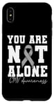 Coque pour iPhone XS Max You Are Not Alone CMV Awareness Wear Ruban argenté