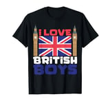UK Fans London Lovers Anglophile I Love British Boys T-Shirt