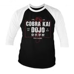 Hybris Cobra Kai Dojo Baseball 3/4 Sleeve Tee (WhiteBlack,XL)