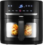 Tower Vortx Eco Saver Air Fryer with Vizion viewing Window, 4L, Black