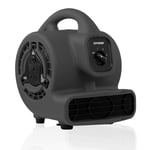 XPower P-80A Mini Mighty Air Mover Floor Fan Dryer Utility Blower Outdoor Lawn Fan With External Outlet Plug (Black)