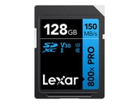 Lexar High Performance Pro Blue Series - Flash-Minneskort - 128 Gb - Video Class V30 / Uhs-I U3 / Class10 - 800X - Sdxc Uhs-I