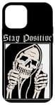 iPhone 12 mini stay positive grim reaper dead inside thumb up reaper Gothic Case