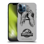 Head Case Designs Officially Licensed Jurassic World Fallen Kingdom T-Rex Logo Hard Back Case Compatible With Apple iPhone 12 / iPhone 12 Pro