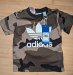 Baby Boys Adidas Originals Age 12-18 Months Camouflage New Tags Short Sleeved