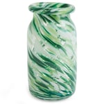 HAY Splash Vase S Ø11,3 cm, Green Swirl swirl Glass