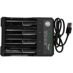 4-slots Laddare för Uppladdningsbara Batterier Li-Ion USB Smart för 18350 18500 18650 Aaa