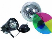 Eurolite Mirror ball set 20cm with pinspot, Flerfarget, 30 W, 230 V, 50 Hz, 1 kg, 160 x 150 x 170 mm
