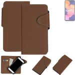 Protective cover for Samsung Galaxy A10 flip case faux leather brown mobile phon