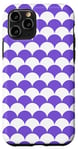 Coque pour iPhone 11 Pro Purple White Bumpy Mountains Hills Geometric Hummock Pattern