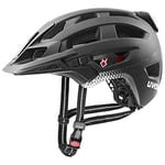 uvex Finale Light 2.0 - Secure City Bike Helmet for Men & Women - incl. LED Light - Washable Interior - Black-Silver Matt - 52-57 cm