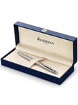 Waterman Hémisphère Fountain Pen | Stainless Steel with Chrome Trim | Medium Nib | Blue Ink | Gift Box