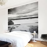 Apalis 95443 Rocky Coast Papier peint photo en non-tissé Motif coast 3D pour chambre à coucher, salon, cuisine Gris 240 x 240 cm