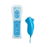Bleu -01 Manette De Jeu 2 Fr 1 Pour Nintendo Wii Avec Capteur De Mouvement Intégré, Télécommande Sans Fil Pour La Console De Jeu Wii