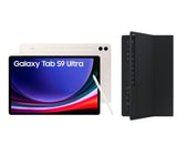 Samsung Galaxy Tab S9 Ultra 14.6" Tablet (256 GB, Beige) & Galaxy Tab S9 Ultra Slim Book Cover Keyboard Case Bundle, Cream