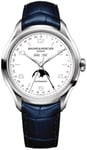 Baume & Mercier M0A10450 Clifton Hvid/Læder Ø43 mm