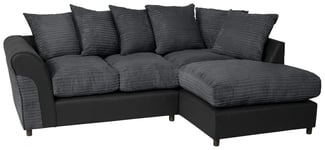 Argos Home Harry Fabric Right Hand Corner Sofa-Charcoal Charcoal