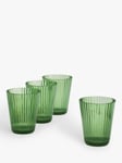 John Lewis Orangery Plastic Tumbler, Set of 4, 300ml, Green