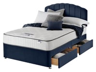 Silentnight Memory Kingsize 4 Drawer Divan Bed - Blue King Size