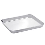 WEZVIX Baking Sheet Stainless Steel Baking Tray Cookie Sheet Oven Pan Rectangle Size 23 x 17 x 2.5 cm, Non Toxic & Healthy, Rust Free & Less Stick, Thick & Sturdy, Easy Clean & Dishwasher Safe
