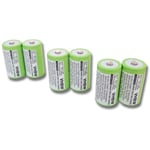 6x Batterie NiMH 3000mAh pour PerfectPro radio de chantier, radio extérieure, radio de jardin Rockbox dab+ comme Mono, d, HR20, KR20, LR20, R20.